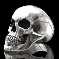 Hip-hop'o vyrų dviratininkų žiedai Ghost Head Skull žiedai vyrams Gothic punk metal roko dviratininkų papuošalai 6 white