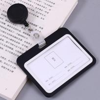 Vienspalvis plastikinis darbuotojo personalo darbo kortelės viršelio ID Ženklelio pavadinimas Ženkliuko laikiklis su ištraukiama ženklelio ritės leidimo autobuso kortelės mova gray