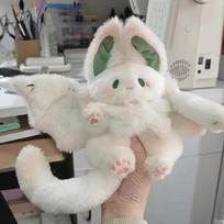Šikšnosparnis Pliušinis Žaislas Manta Kawaii Gyvūnas Kūrybingas Pliušinis Iškamšytas Pagalvė Minkštas Žaislas Vaikui Mergaitei Moteriai Dovana 14cm gray