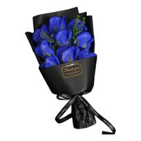 9 galvos dirbtinių rožių puokštė Rankų darbo muilo gėlių dekoracija Valentino diena Metinės Gimtadienis Moterims Motinai Žmonai Merginai Dovanos blue