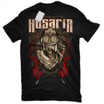 Polska Husaria Polish Cavalry Winged Husar T-Shirt 100% Cotton O-Neck Short Sleeve Casual Mens T-shirt Size S-3XL S juoda