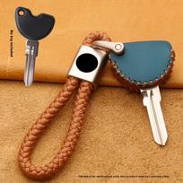 Leather for Vespa Piaggio 3VTE Fly 125 200 250 300 GTV VESPA LXV150 GTV250 GTS GTS300 GTS250 Motorcycle Key Case Keychain Cover brown