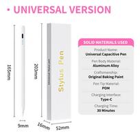 Universal Stylus Pen Type-C Fast Charging For Android/Ios Pad Capacitive Touch Screen Tablet Pencil balta