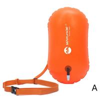 Inflatable Open PVC Swimming Buoy Tow Float Dry Bag Double Airs Bag With Waist Belt For Swimming Water Sports Safety Bag R3W8 oranžinė