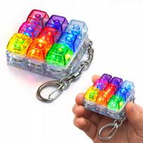 LED Keyboard Keychain, Mechanical Fidget Clicker, Backlit Keycap Stress Toy, Aesthetic EDC Keyring, Anxiety Relief, 2026 blue
