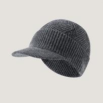 Men's Thickened Plush Flat Cap and Knitted Ear Protection Beanie for Autumn and Winter pilka