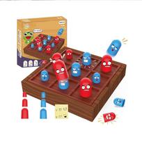ABS Table Board Games Wooden Tick Tac Toe Decorative Board Interactive Toy   Adults Tic-tac-toe beige