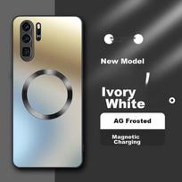 Phone Case for Huawei P30 Pro, Huawei P30 Pro Protective Cover, Matte Full Coverage Ultra-Thin Shockproof Anti-Fingerprint Simple Design - Ivory White