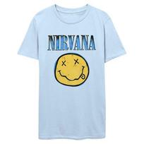 Nirvana Grunge Face Blue T-shirt XXXXL yellow