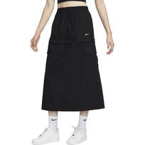 Nike Sportswear Essential Moteriškas vidutinio juosmens austas cargo midi sijonas Juodas FV7504-010 M juoda
