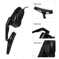 Motociklo šalmo valytuvas, 2W vandeniui atsparus USB jungiamas motociklo šalmo priekinio stiklo valytuvas, mini elektrinis valytuvas black