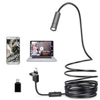 Teslong NTC125 5M 3 viename USB telefono endoskopas automobilių remontui 500W pikselių automatinis fokusavimas gray