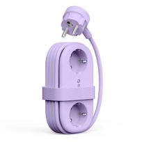 Orico AP3 65W GaN 6in1 maitinimo šakotuvė 2x AC + 2x USB-A + 2x USB-C - violetinė