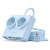 Orico PDC25 25W 6in1 prailgintuvas 2x AC + 2x USB-A + 2x USB-C - mėlynas