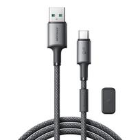 Joyroom S-A50 magnetinis įkrovimo laidas, USB-A–USB-C, 1,2 m, pilkos spalvos