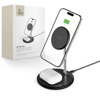 Tech-Protect QI15W-A39 2in1 MagSafe belaidė krovimo stotelė, 15 W – juoda