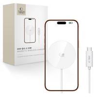 Tech-Protect A50 Qi2.2 magnetinis belaidis įkroviklis, 25 W, baltas