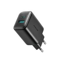 Joyroom JR-TCF13 25 W sieninis įkroviklis su USB-C ir USB-A jungtimis, juodas