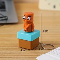 Tung Tung Tung Sahur Voice Toys Brainrot Keychain Tralalero Tralala Ornament Keyring Desktop Decoration Bag Pendant blue