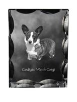 Cardigan Welsh Corgi I - crystal with a picture of a dog, glass statuette with a picture, unique frame with a picture from Art-Dog brand skaidri