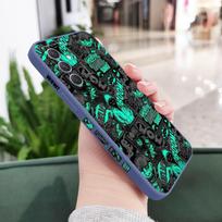 Middle Finger Bats Case For Samsung A56 A36 A26 A17 A16 A54 A34 A24 A14 A07 A73 A53 A33 A13 A72 A52 A32 A22 A15 A25 A35 A55 5G For Samsung A35 5G šviesiai mėlyna spalva