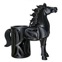 Horse-Shaped Pen Holder 3D Printed Pencil Cup Multi-functional Desktop Organizer black