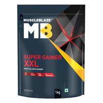 MuscleBlaze Super Gainer XXL Powder, Chocolate Bliss, 1kg (2.2lbs)