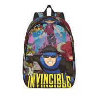 Invincibles Comic Cool Backpack with Pocket Student Hiking Travel  Daypack for Men Women College Shoulder Bag 15 inches yellow