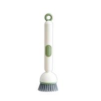 Household Refillable Rotating Pot Brush Dishwashing Pot Cleaning Brush Kitchen Refilling Pot Brush Long Handle Revolving Cleaning Brush One Size žalia