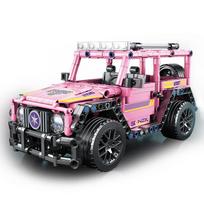 TOYLINX Techninis visureigis Statybinių kaladėlių žaislas Suaugusiųjų Kolekcinis Atgal traukiamas Sportinis automobilis Žaislas „Pasidaryk pats“ rinkinys Vaikams Berniukui Christ pink