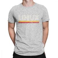 Men Linux Ubuntu Unix Linus Computer T Shirts Cotton Tops Vintage Short Sleeve Round Collar Tees 3D Printed T-Shirts S white
