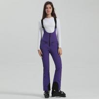 Moteriškos neperšlampamos slidinėjimo kombinezono kelnės - Viengabalis žieminis sniego kostiumas Extra Small violetinė