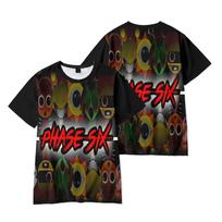 Sprunki T Shirt for Men Women Summer Clothing Fitness O Neck Anime Man T-shirt for Male Oversized Men T-shirts Tops XS blue