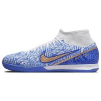 Nike Mercurial Superfly 9 Academy CR7 IC DQ5312-182 Blue White Gold Indoor Soccer Shoes EU 41 gray