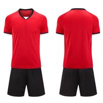 All-Ages Football Kit: Includes Jersey & Team Uniform for Training and Competition Size 28 (Height 155-165 cm) red