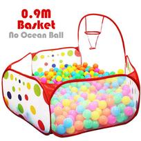 1.5M Playpen for Baby Ball Pool with Basket Portable Indoor Playground Tent Ocean Ball Pit Toys Girls yellow