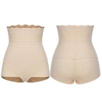 Women Sexy Shaper Panties Miss Moly Solid Lace Mesh Patchwork Shapewear Party Elegant Waist Trainer Tummy Control Faja Underwear M beige