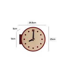 Paprastas modernus kampinis laikrodis Namų sieninis laikrodis Svetainės Naujas aukštos kokybės kampinis dvipusis sieninis laikrodis Namų dekoracija Diameter 23CM beige