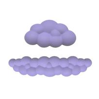 Soft Anti-slip Wrist Rest Memory Foam Cloud Shape Mouse Pad PU Wrist Support Keyboard violetinė