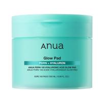 Anua PDRN 100 Hyaluronic Acid Glow Pad Hydrating Radiance 180ml 60 Pads blue