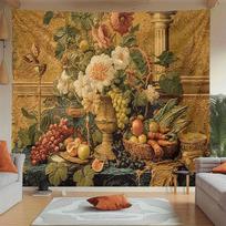 Retro Baroko Stacionarusis Gyvenimas Skaitmeninė Spauda Poliesterio Sieninis Gobelenas Dekoratyvinis Svetainės Miegamųjų Biuro Fonas Dovana 130X150CM beige