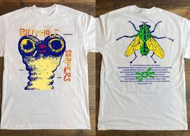 Male Butthole Surfers Independent Worm Salon Tour 1993 Printed Pattern Tshirt Unisexs Summer Commemorative Tshirt S blue