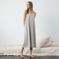 Kojeuneog New Coco Striped Women'S Sleeveless Dress Pajamas Grey St/Free gray