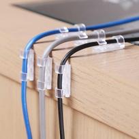 Self-Adhesive Cable Organizer Clip - No-Punch, No-Trace Wire Management Solution Small White 20pcs (opp bag) gray