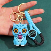 Anime Kpop Demon Hunters Stage Character Model Keychain Surrounding Toys Cartoon Desktop Decoration Series Children's Gifts blue