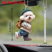 Automobilio pakabukas dekoras pelėda pakabinami papuošalai raktų pakabukas patvarūs automobilio salono aksesuarai beige