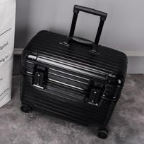 Frosted Hard Shell Carry-on Luggage black