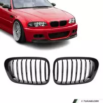 Priekinės grotelės, juodos blizgios, skirtos BMW E46 coupe / convertible (99-03)