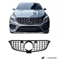 Priekinės grotelės skirtos Mercedes-Benz GLE C292 (15-19), juodos + chromuotos