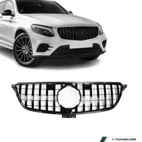 Priekinės grotelės skirtos Mercedes-Benz GLE C292 (15-19), juodos blizgios